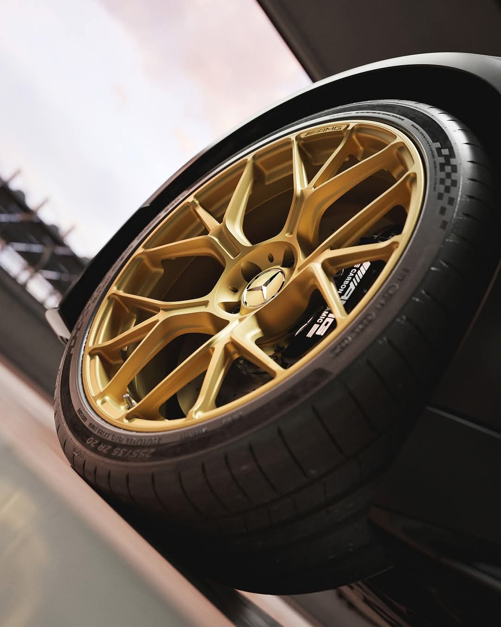 Original AMG wheel and brake photograph