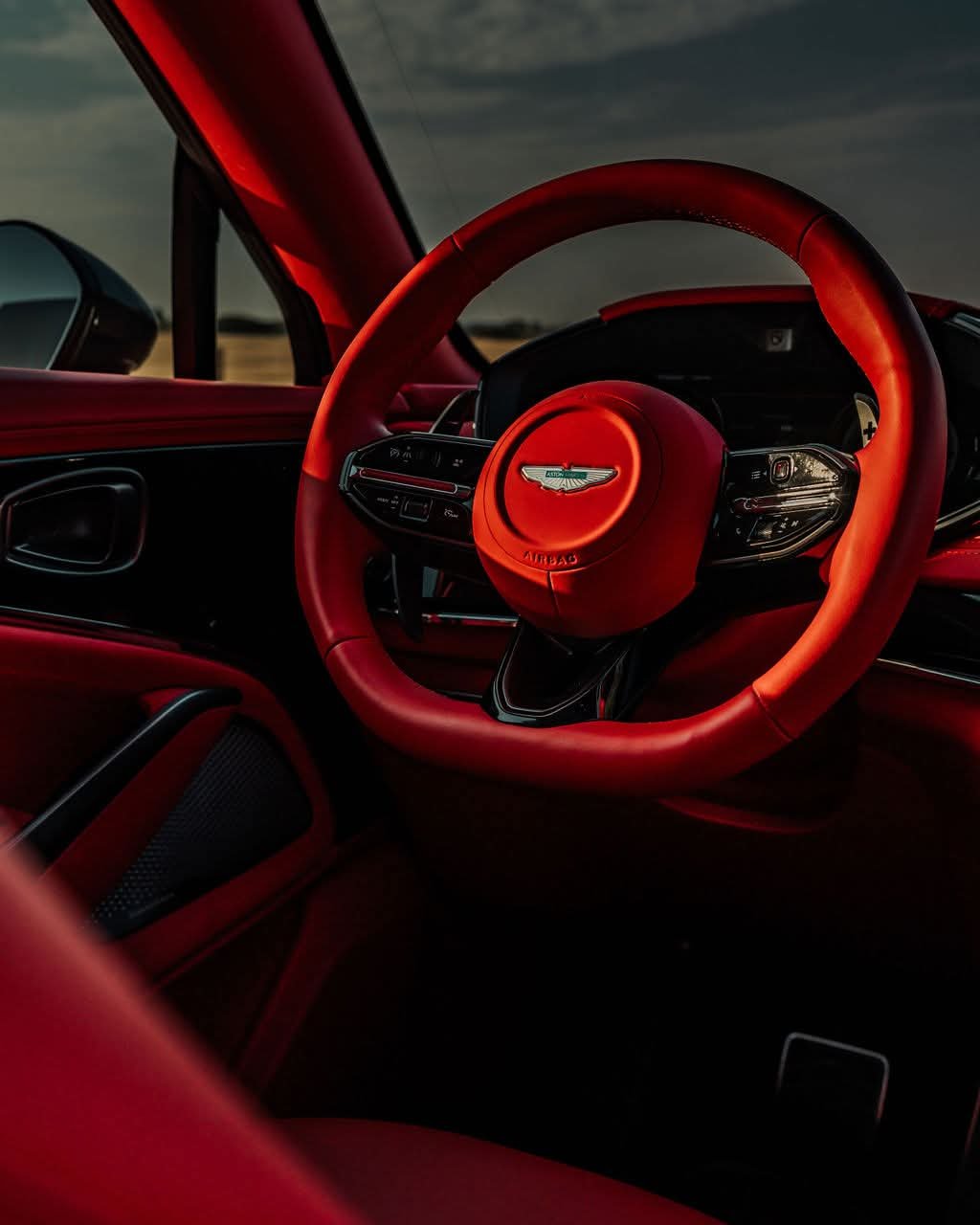 Aston Martin DBX cockpit and steering controls