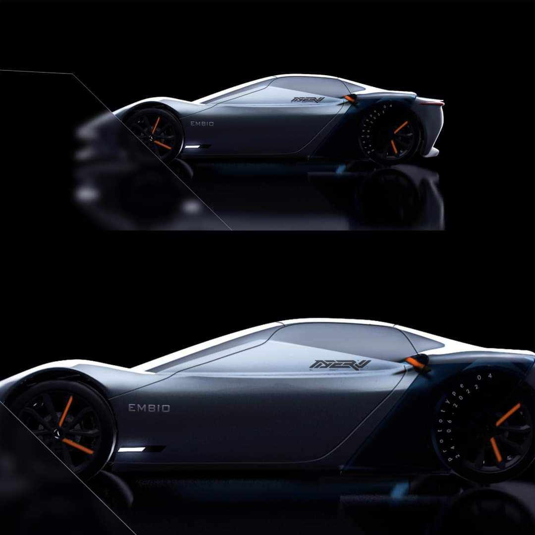 Dark concept car form and stance study