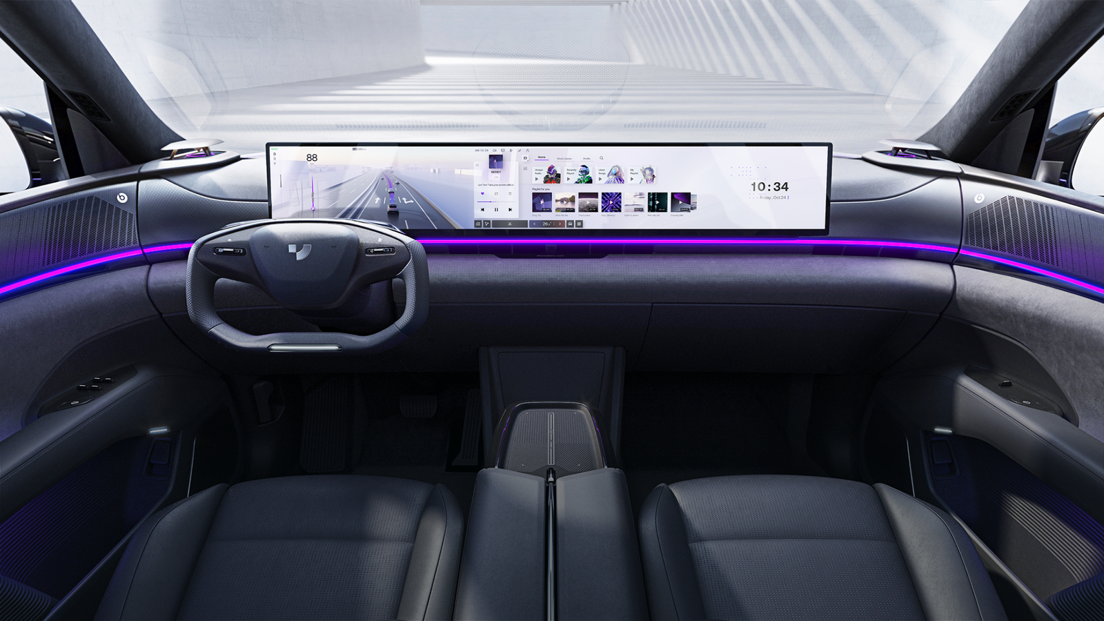 Wide cockpit display concept